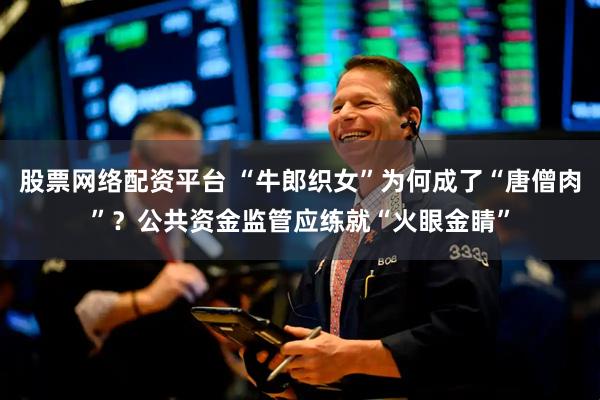 股票网络配资平台 “牛郎织女”为何成了“唐僧肉”？公共资金监管应练就“火眼金睛”