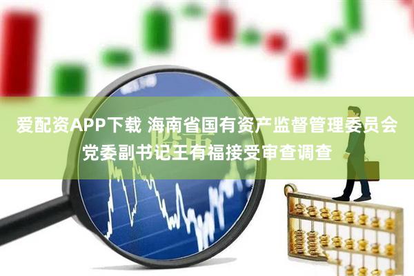 爱配资APP下载 海南省国有资产监督管理委员会党委副书记王有福接受审查调查
