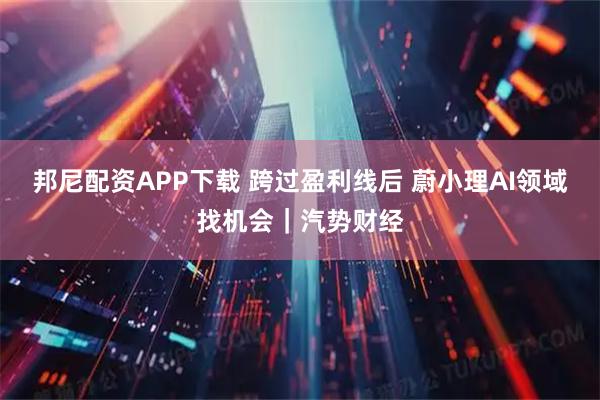 邦尼配资APP下载 跨过盈利线后 蔚小理AI领域找机会｜汽势财经